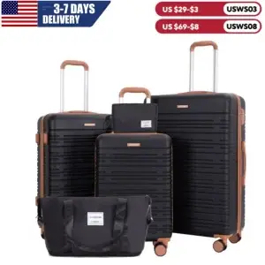 Luggage sets 5 Pieces, Hard shell Suitcase set