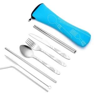 7pcs/ Set Stainless Steel Tableware Set Outdoor